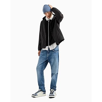 Armani Exchange Men's All Over Monogram Zip Up Windbreaker